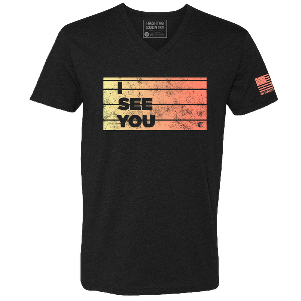 Hashtag Country Unisex 'I See You' V Neck Tee