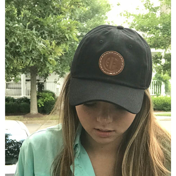 Circle Logo Leather Patch Low Crown Hat