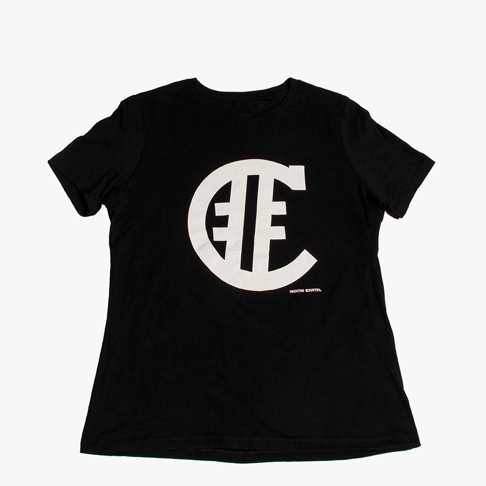 Women's Black Logo T-shirt - Hashtag Country